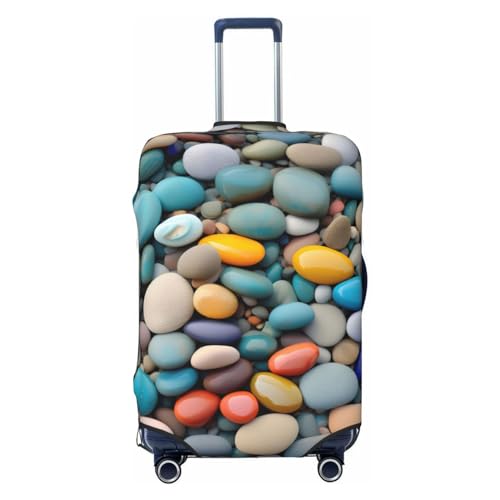 Beach Colored Pebbles Luggage Covers For Suitcase Approved,Suitcase Cover Protector Fit 18-32 InchLuggage