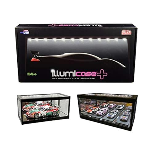Illumicase+ Black Display Case with Mirror Base and Back