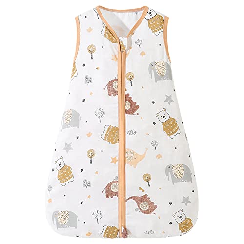 Fairy Baby Saco de dormir de 0,5 tog, saco de dormir para recién nacido, manta con cremallera, bolsa de cultivo de bambú orgánico transpirable para verano (selva, 12-24 meses) L))
