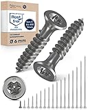 Technische Daten V2A Holzschrauben 6x20 Torx (siehe Bilder): Länge (L) = 20 mm; Kopfdurchmesser (dk) = 12 mm; Kopfhöhe (k) = 3,6 mm; Antrieb = TX25; Gewindelänge (b) = 16 mm; Durchmesser (d) = 6 mm; Antriebsform = Innensechsrund; Gewindeart = Holzgewinde; Kopfform = Senkkopf 90°; Zugfestigkeit = 50; Werkstoff = Edelstahl V2A AISI 304 A2; Kopf = flacher Kopf = versenkbar