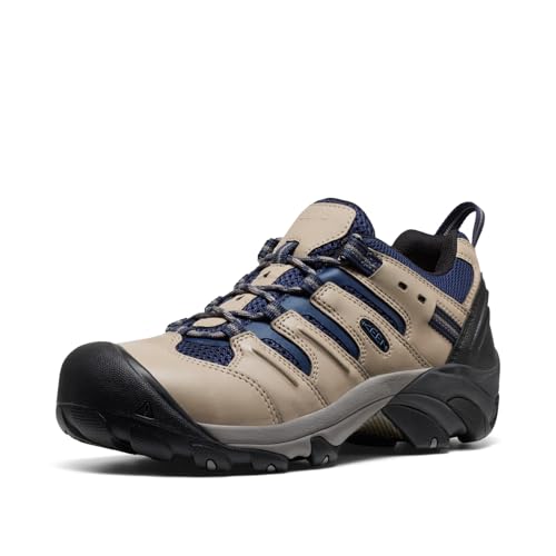 KEEN Utility Men's Lansing Low Height Steel Toe Work Shoes, Plaza Taupe/Black, 10 D