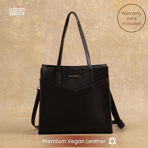 Image of Urban Space Women Tote Bag with Laptop compartment, Handbag for Work, Ladies purse, Stylish Shoulder Bag, Laptop ipad Tote Bags For Office Use, Gift for Women