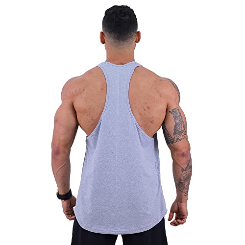 Regata Longline Super Cavada Masculina MXD Conceito Cores Lisas Casuais Academia Treino (GG, Mescla