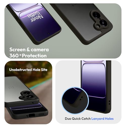Image of KAPAVER Hybrid Clear Back Cover Case for OnePlus Nord CE5 | Protective Shockproof Cleare Hard PC Soft Flexible Black TPU Cover