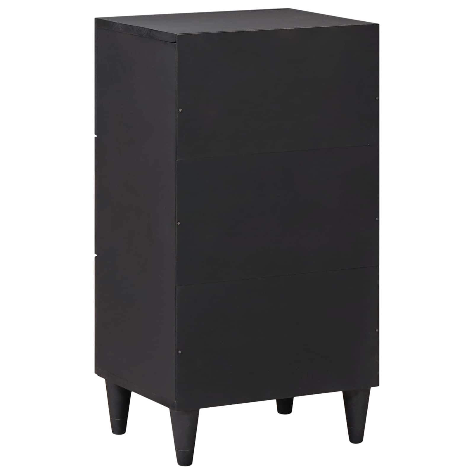 Stauraumschrank aus massivem Mango-Holz 40 x 33,5 x 75 cm, mehrfarbig mit floralem Muster, Tür und Schublade, vielseitiges Sideboard für Wohnzimmer, Medien, DVD, Vinyl und Gaming Zubehör