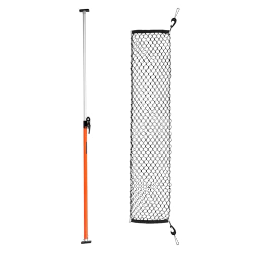 VEVOR Cargo Bar, Ratcheting Cargo Bar Adjustable from 40" to 73", Heavy-Duty Steel Cargos Stabilizer with Storage Net & Non-Slip Foot Pads, Telescoping Load Lock Bars Stop Sliding for SUVs, Sedans by VEVOR - Used condition - CA$33.03