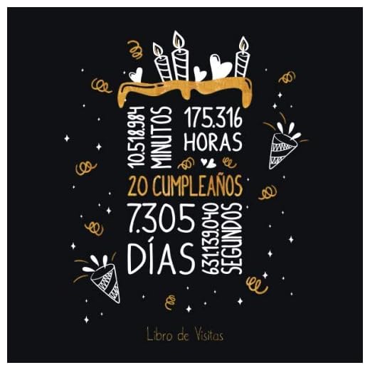 Libro de visitas 20 cumpleaños: Decoración de cumpleaños y regalo para la celebración de los 20 años para el hombre o la mujer / Libro para anotar los deseos y las fotos de los invitados
