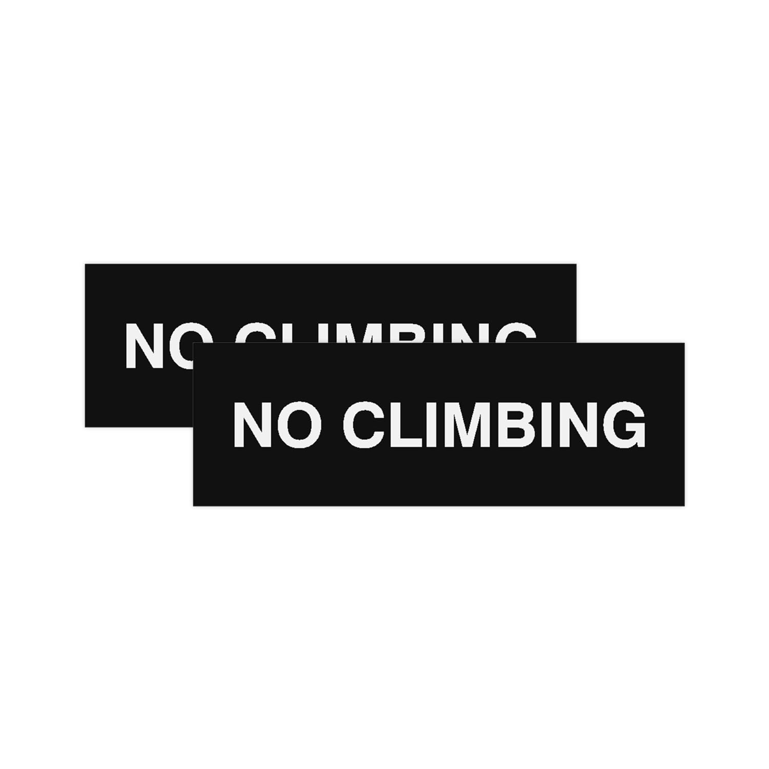 Panneau No Climbing signalisation adhésive noire lot de 2 - 8