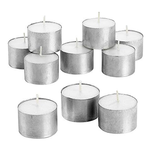 SJ TRADERS 8 Hour Tea Lights Candles, Unscented Tea Lights Pack of 50, Valentine’s Day Decorations, White t Light Candle, For Use Around the Home or in A Wax Burner (50 Pcs) Cover