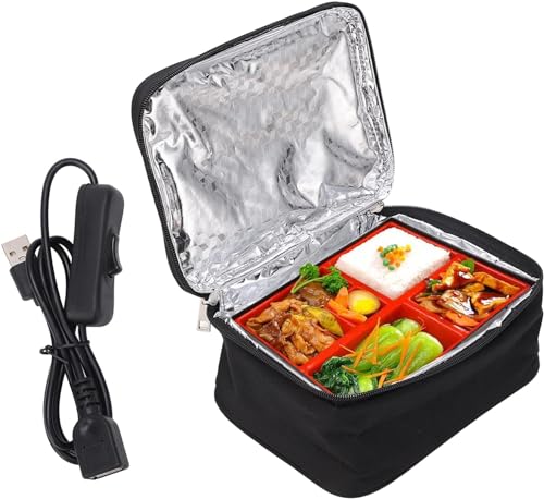 Lunch Box Riscaldato Forno Portatile, USB Riscaldamento Microonde Scalda Alimenti Elettrico Riscaldatore Per Pranzo Al Sacco Con Fodera In Pellicola D