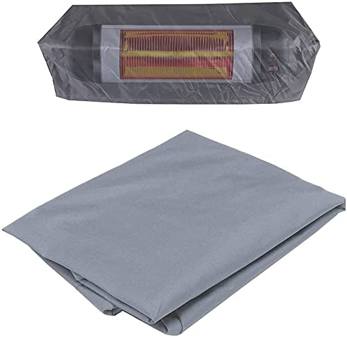 COOSOO Cubierta para calentador de patio, cubierta de calentador eléctrico de pared 600 PVC Oxford impermeable a prueba de polvo anti-UV para interiores y exteriores, garajes y jardines colgantes gris Cover