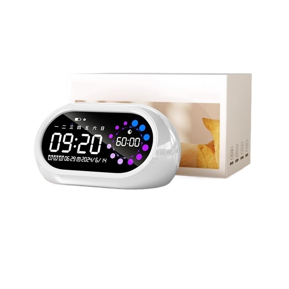 Despertador Despertador Estudiantes Despertador Llamada Reloj Electrónico Niños y Niñas de Secundaria(White)
