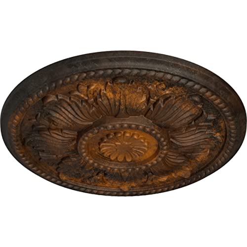 Image of Ekena Millwork CM18EDRUS Edinburgh Ceiling Medallion, Rust