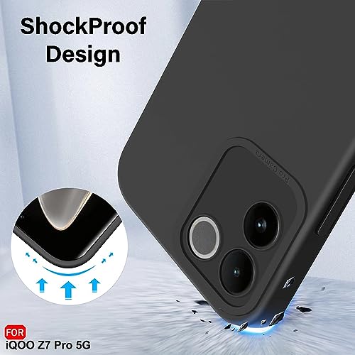 Image of TheGiftKart Liquid Silicon Back Cover Case for iQOO Z7 Pro /Vivo T2 Pro 5G | Stylish Camera Protection Module | Micro-Fibre Lining Inside | Shockproof Back Cover Case for iQOO Z7 Pro (Silicone, Black)