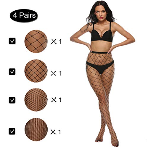 Image of MANZI High Waist Tights Fishnet Stockings Women's Thigh High Stockings Pantyhose