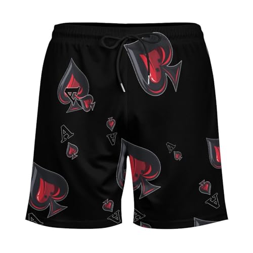 Aceess Cards Poker Men's Swim Trunks Quick Dry Board Shorts Swim Shorts Swimwear with Compression Liner4