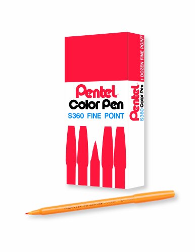 Image of Pentel Arts Color Pen, Ochre, Box of 12 (S360-113)