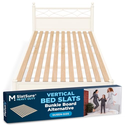 Meliusly Queen Bunkie Board 60x80 - Heavy Duty Vertical Wood Bed Slats