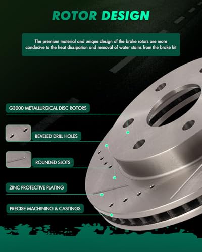 Image of SCITOO Brake Kits Front Rear Brake Rotors Brake Pad:55054;55066;D785;D792