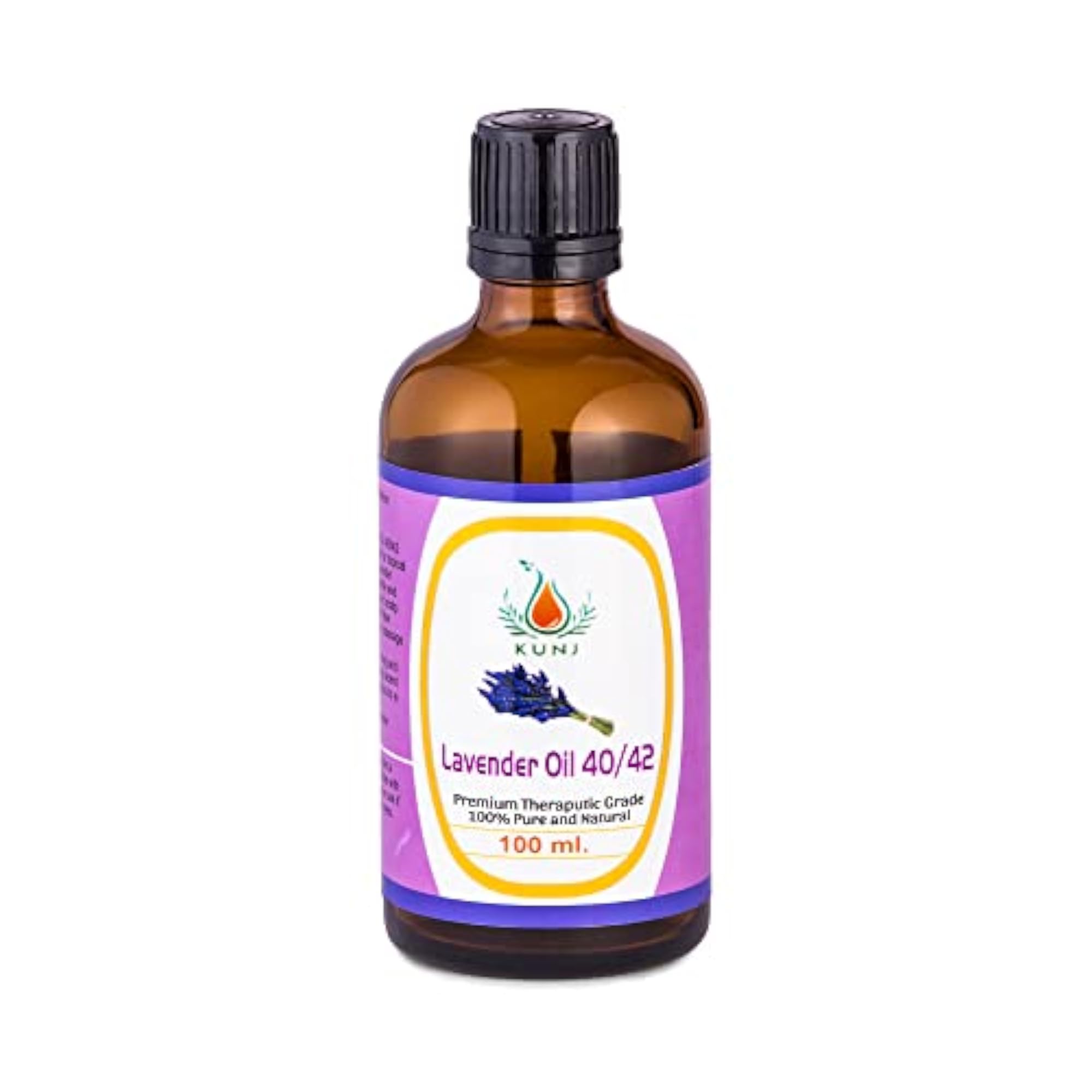 KUNJ Lavender Essential Oil, 100ml, Pure & Natural