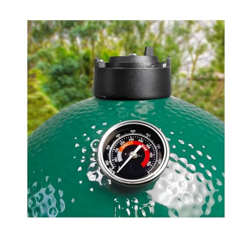 Thermometer Replacement for Big Green Egg BGE Temperature Gauge for Big Green Egg Grill Dome Char-Griller Kamado Stainless Steel 150-900F with No-Fog Glass Lens (2 for BGE)