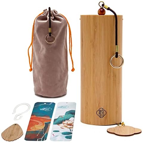 Mowind Meditation Chimes Bamboo Wind Chimes Chakra Chord Wind Bell Windchime for Home Decoration Relaxation Gift Sacral Chakra Dm Chord Cover