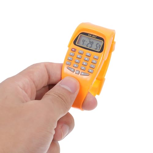 Image of Uonlytech 2pcs Calculator Watch Portable Calculating Watch Geometric Operation Watch for Adults Boys Girls Orange