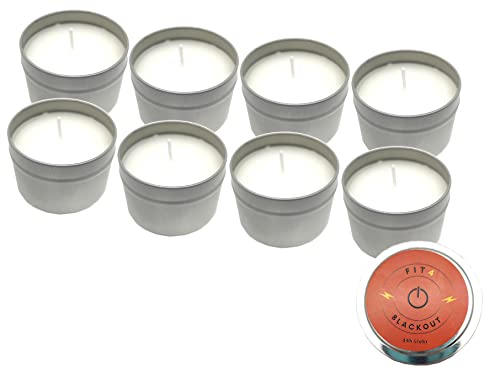 8er Set Fit4Blackout 24 Stunden Kerzen mit langer Brenndauer...