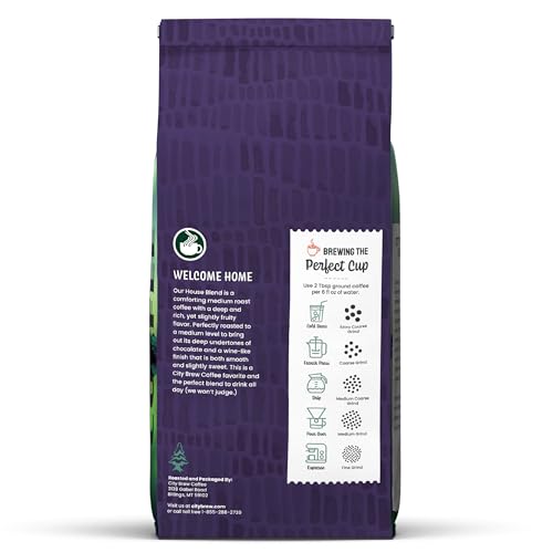City Brew House Blend - Café en grano tostado medio 12 oz miniatura 3