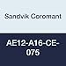 Sandvik Coromant AE12-A16-CE-075 Carbide Cylindrical Holder for Exchangeable-Head, 1 Number of Flutes, 7.5" Length, 7.5" Cutting Diameter (Pack of 1)
