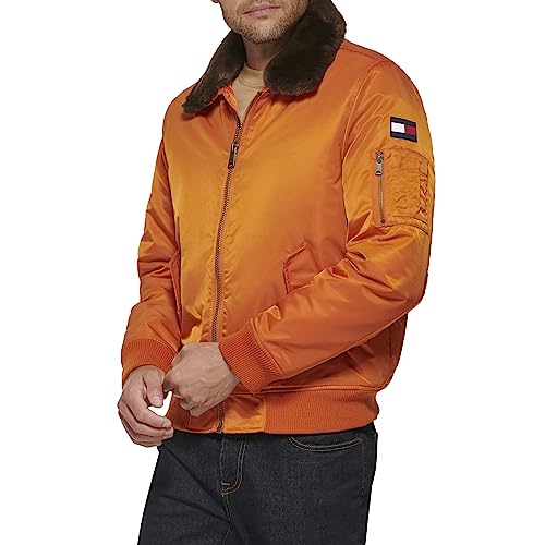 Tommy Hilfiger Men's Laydown Officer Jacket With Attached Pile Collar3