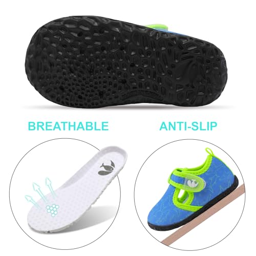 Image of FEETCITY Boys Girls Water Shoes Kids Aqua Socks Quick Dry Barefoot for Beach Swimming Pool