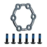 6 Hole Hub Brake Disc Gasket, Aluminum Alloy Brake Disc Spacer Shim for Mountain for Bike and Electric Scooter, 6mm Thick with Screws（3mm）