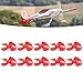 Culnflun Propeller, 10Pcs rc Plane Propeller 4 Blades Strong Wind 40mm DIY Toy Accessories Remote Control Car Model(Red)