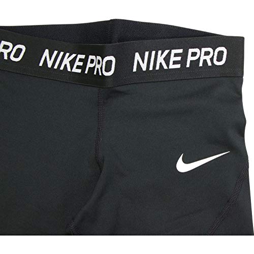 Nike Pro Big Kids' (Girls') Tights (Black/White, XL)2