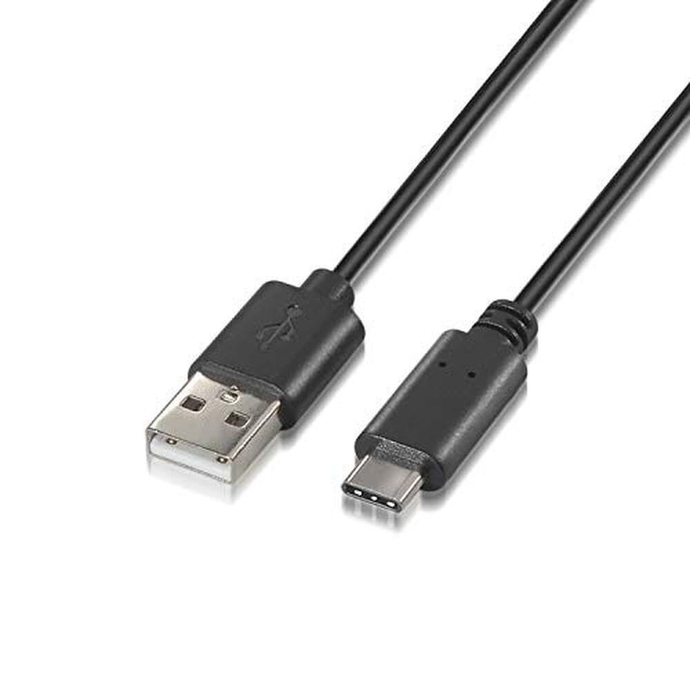 AISENS Cable USB-C Cable USB-A 1 m, Negro