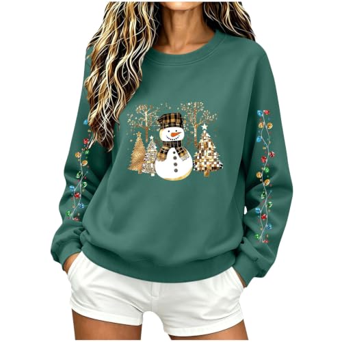Christmas Sweatshirts For Women Graphic Holiday Casual Pullover Daily Tops - image 1