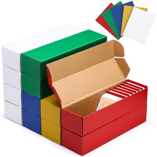 Marspark 12 Pcs Trading Card Storage Boxes with 36 Dividers 1000 Count Corrugated Cardboard Baseball Cards Storage Boxes Collectible Collection Cases for Sports, TCG, Magic, Mtg and More,14.4 Inch