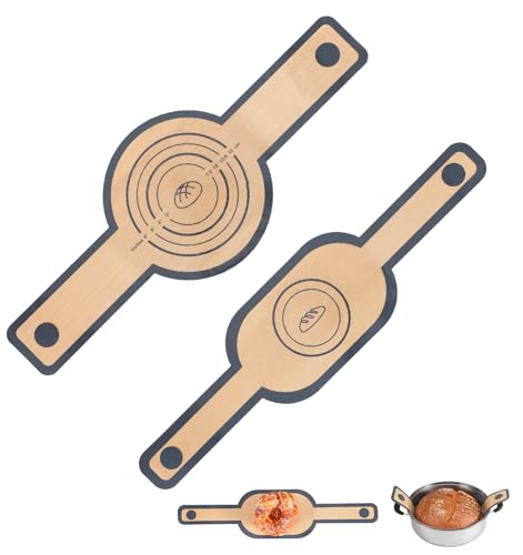 ValueBargain Silicone Bread Sling Dutch Oven 2-Pack - Oval & Round Non-Stick Mats with Handles, Reusable Baking Tools for Sourdough Bread