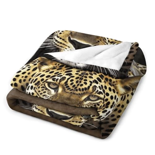 Couverture en flanelle douce léopard, plaid de lit confortable - 4