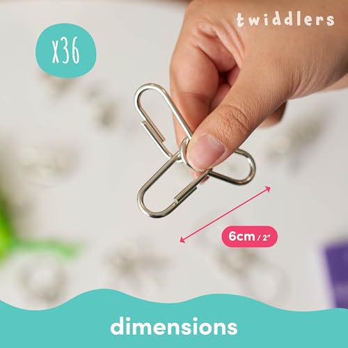 THE TWIDDLERS 36 Mini Knobelspiele Metall, Geduldspiele für Kinder & Knobelspiel für Erwachsene (inkl. Anleitung) - Kindergeburtstag, Party Mitgebsel, Give Away, Mini Geschenke für Jungen & Mädchen
