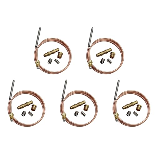 GNURBDILFO 5X Termoacoplador para Ensamblaje de Piloto de Control de Termostato Reemplazo 1980-036 Broche para Termopar Universal (36 Pulgadas)