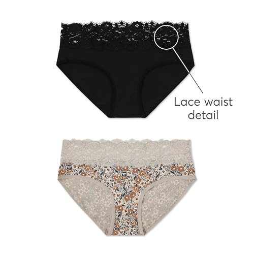Image of Pact Women's Organic Cotton Bikini Underwear, Classic Fit Panties with High Cut Leg, 2 Pack