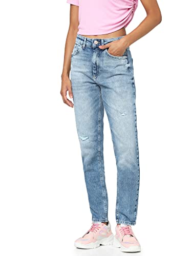 ONLY Damen Onlveneda Hw Mom Rip Rea931 Noos Jeans, Medium Blue Denim, M /...