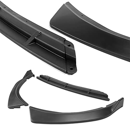 3PCS Front Bumper Body Kit Spoiler Lip Compatible with 2016-2018 Kia Optima LX/EX + 6PCS Side Skirt Extension Rocker Splitters Diffuser Lip 86" x 4" (Unpainted Matt Black)