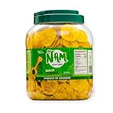 ÑAM Plantain Chips Natural Cumbia 28.4 Oz ( 800 g. ) Plastic Jar (Natural Cumbia, Pack of 1)