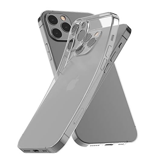 LEONAS iPhone 12 Pro Max skal transparent silikon kompatibel med iPhone 12 Pro Max mobiltelefonfodral, ultratunt tunt flexibelt iPhone i-Phone - stötdämpande iPhone 12 Pro Max skal klart