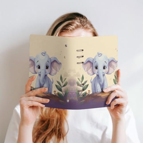Cuaderno recargable A5 de 6 anillas con cubierta duradera Cute Elephant 6