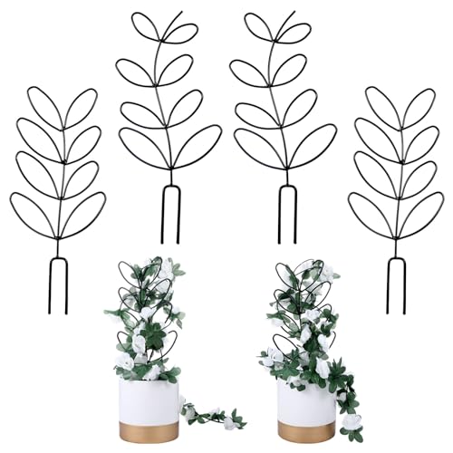 2Pcs Plant Trellis Indoor, Leaf Shape Trellis for Climbing