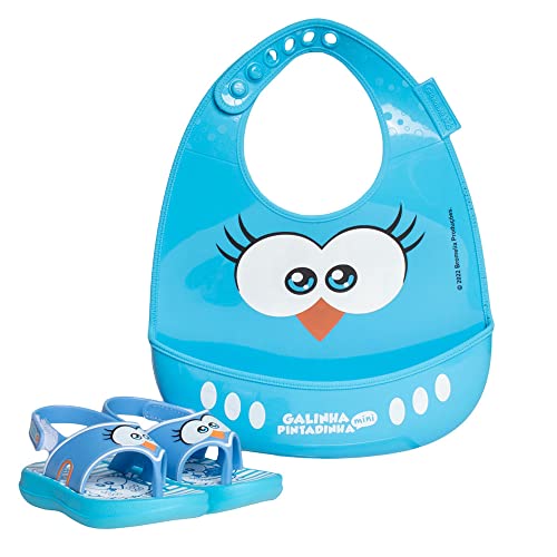 Sandalia, Galinha Pintadinha Hora do Papa, Kit, bebê, azul, 20/21